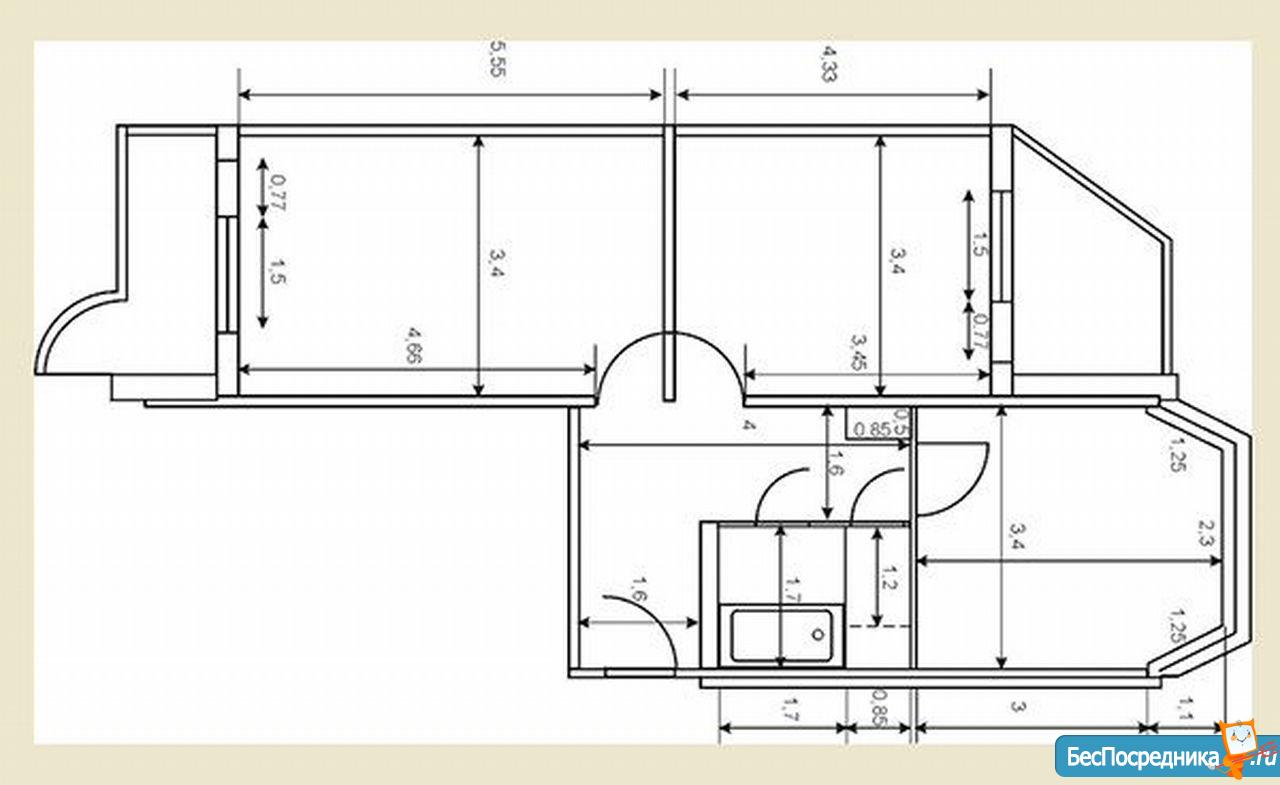 Планировка квартир 44т